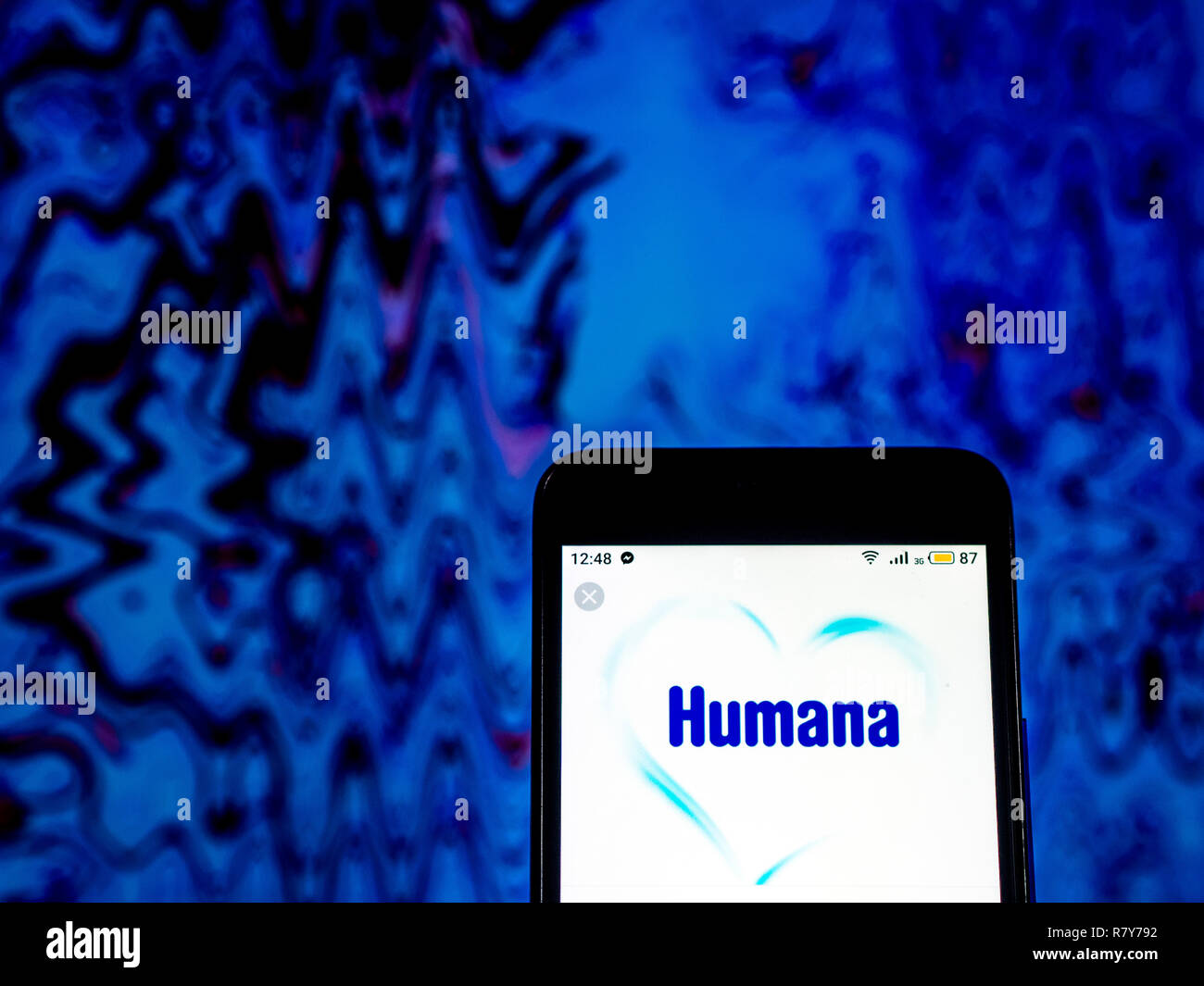 Humana Managed care company logo seen displayed on smart phone Stock ...
