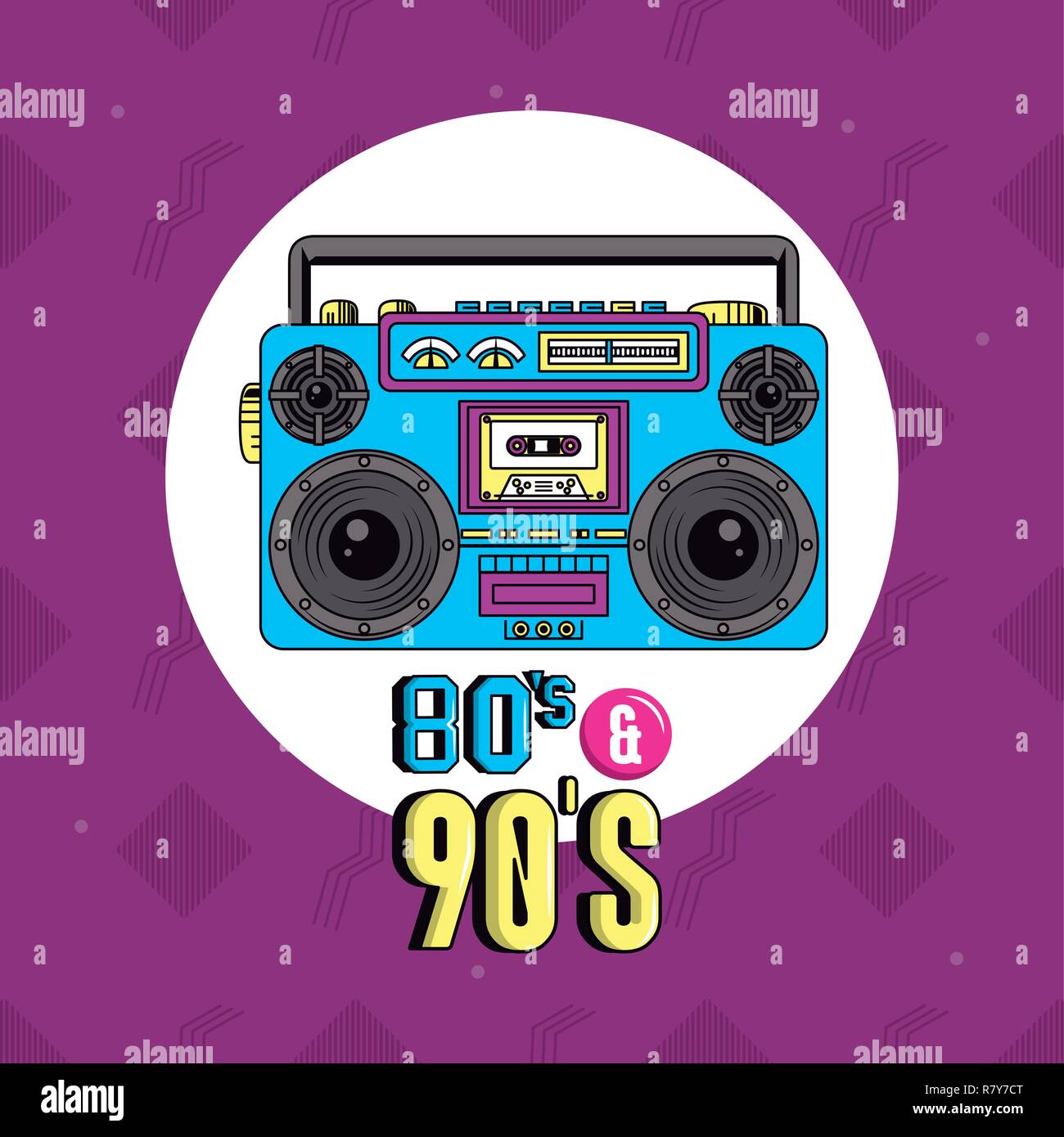 eighties and nineties style Stock Vector