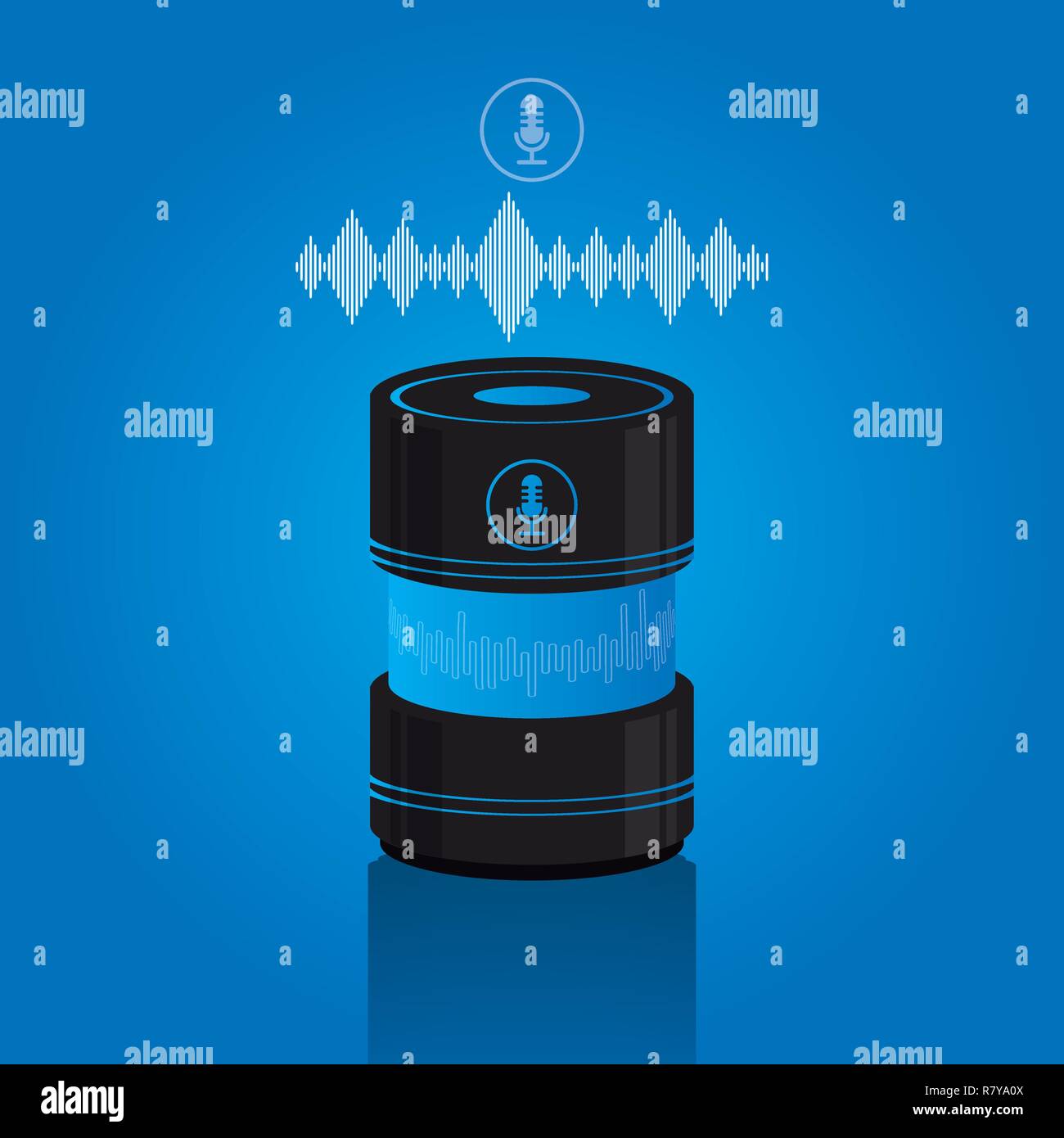 wireless speaker technology Stock Vector