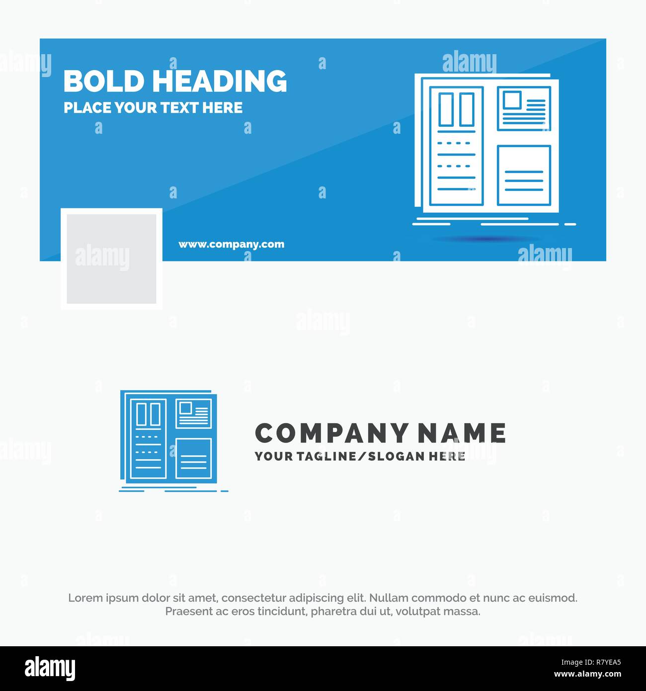 Blue Business Logo Template For Design Grid Interface Layout Ui Facebook Timeline Banner Design Vector Web Banner Background Illustration Stock Vector Image Art Alamy