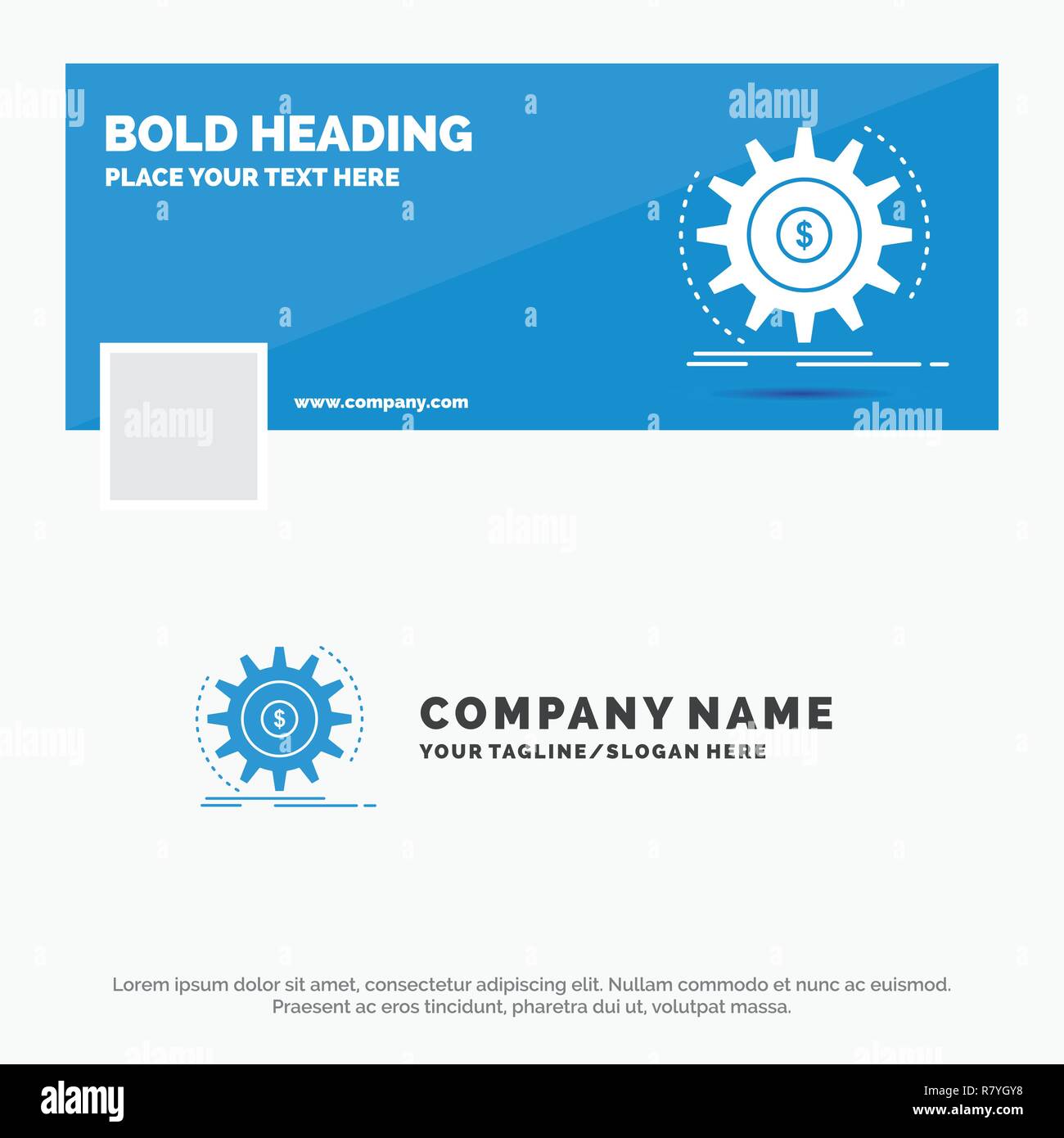 Blue Business Logo Template For Finance Flow Income Making