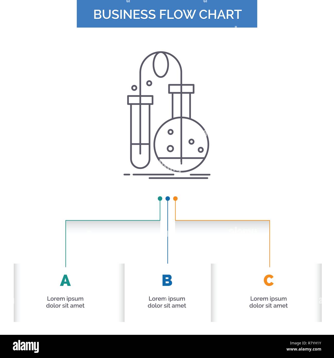 Testing, Chemistry, flask, lab, science Business Flow Chart Design with