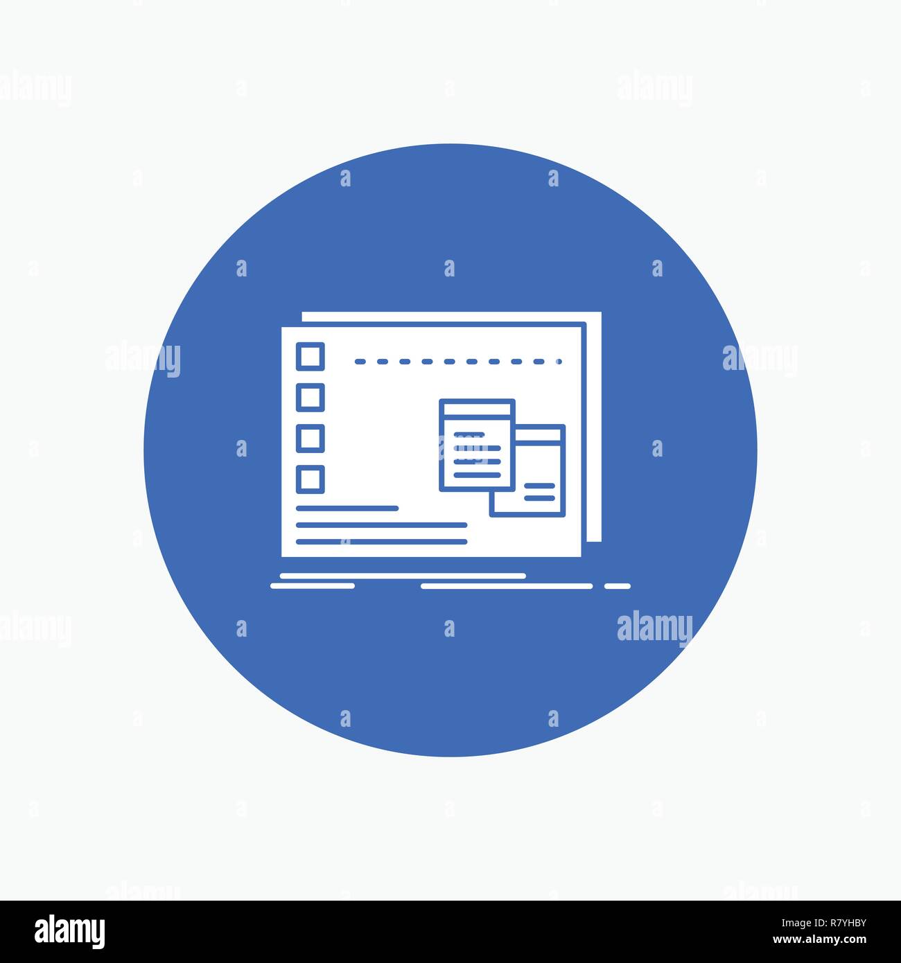 Window, Mac, operational, os, program White Glyph Icon in Circle