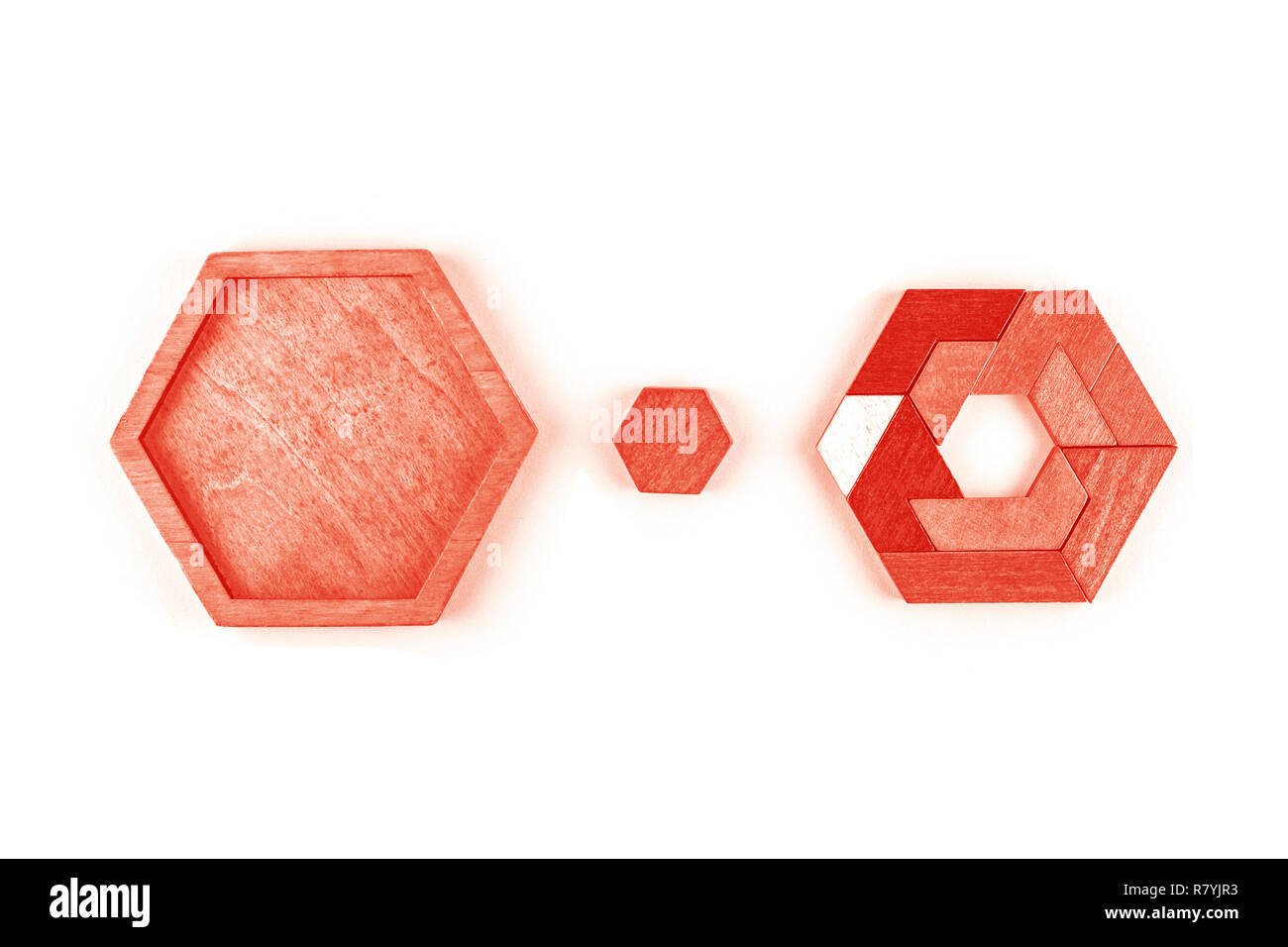 Tangram hexagon hi-res stock photography and images - Alamy
