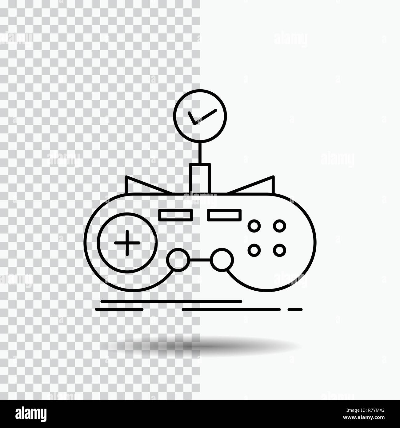 Check, controller, game, gamepad, gaming Line Icon on Transparent  Background. Black Icon Vector Illustration Stock Vector Image & Art - Alamy
