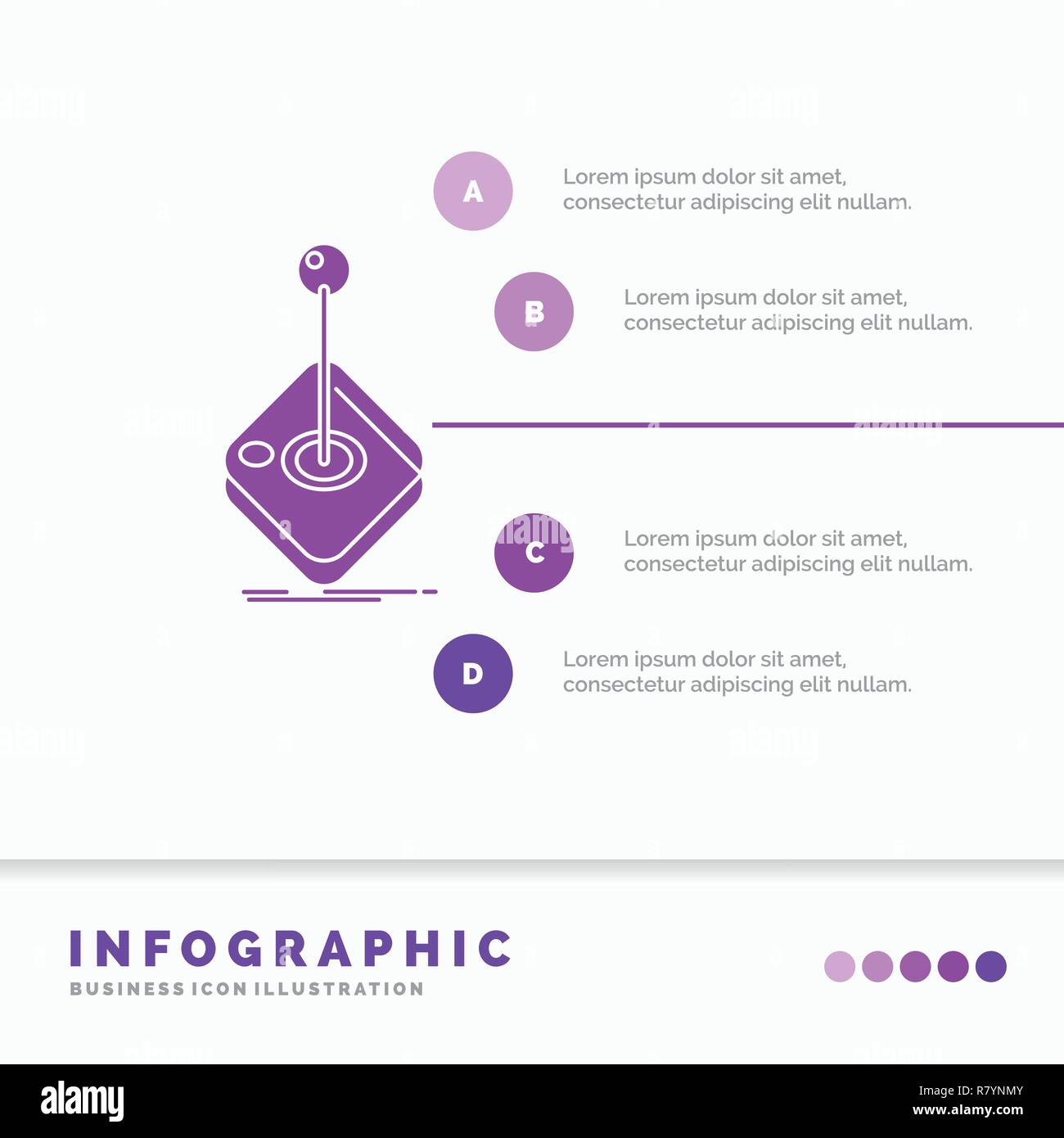 Arcade, game, gaming, joystick, stick Infographics Template for site