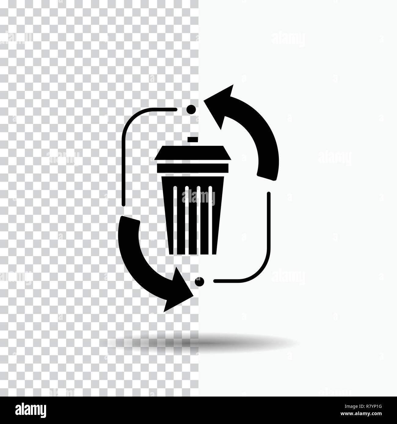 waste, disposal, garbage, management, recycle Glyph Icon on Transparent  Background. Black Icon Stock Vector Image & Art - Alamy