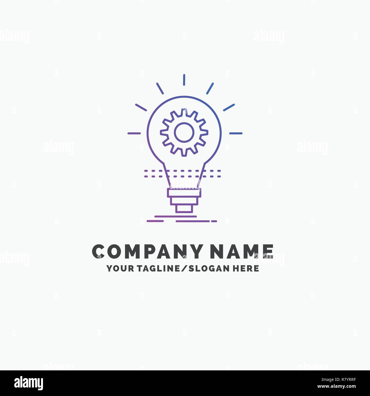 Bulb, develop, idea, innovation, light Purple Business Logo Template
