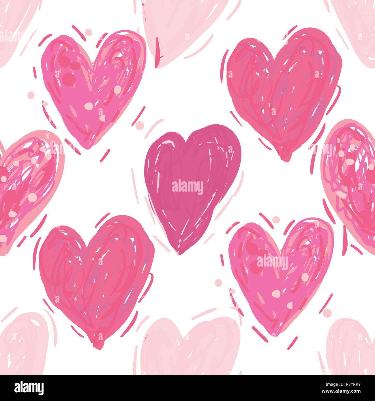 Seamless pattern with hearts. Valentines day background Stock Vector ...