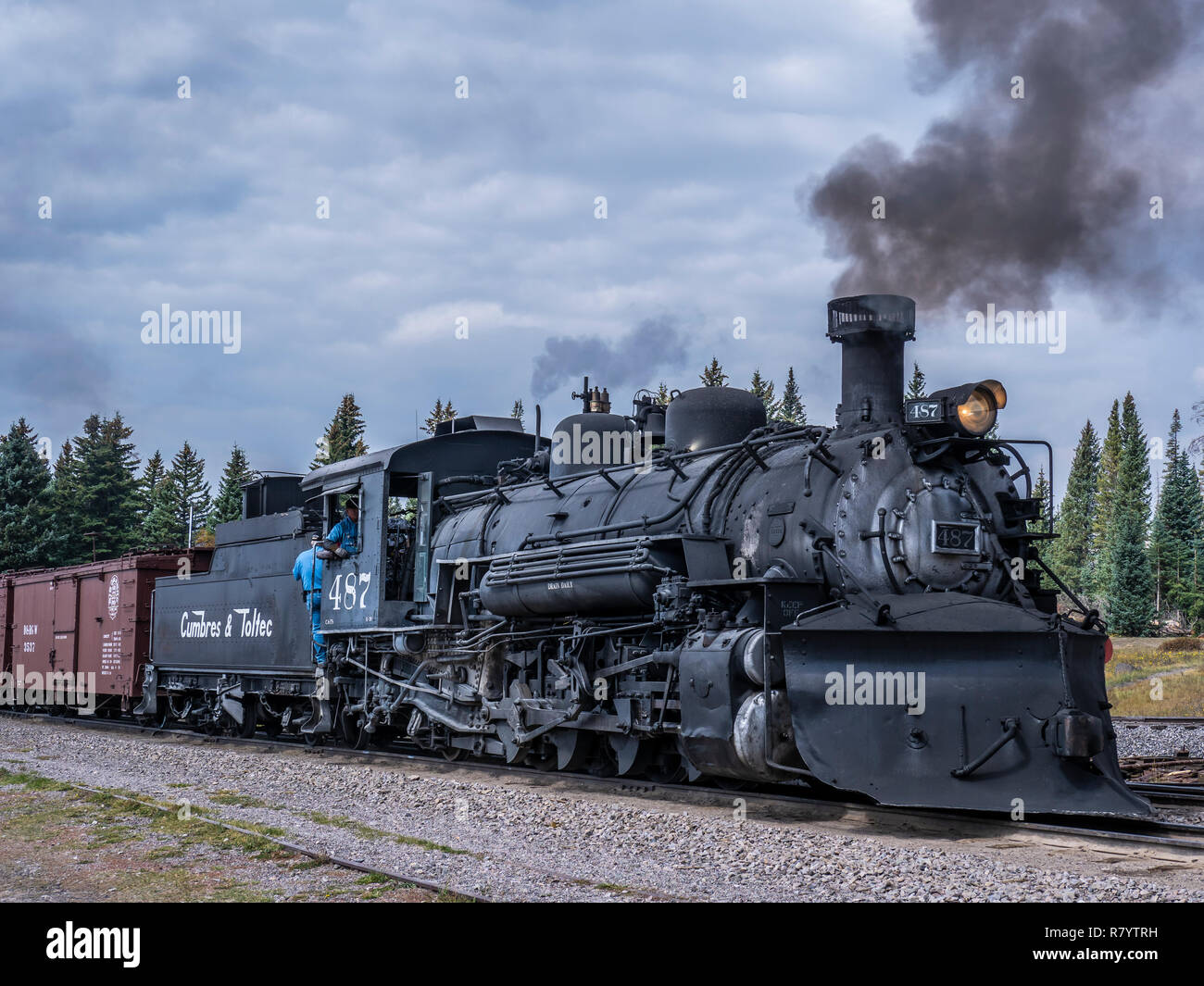 Cumbres & Toltec Scenic Railroad train atop Cumbres Pass, Colorado ...