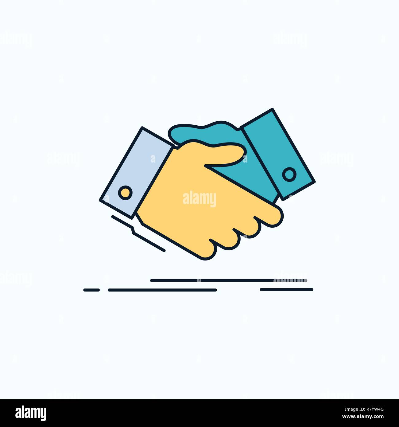 Premium Vector  Handshake vector flat icon isolated hand shake emoji  illustration