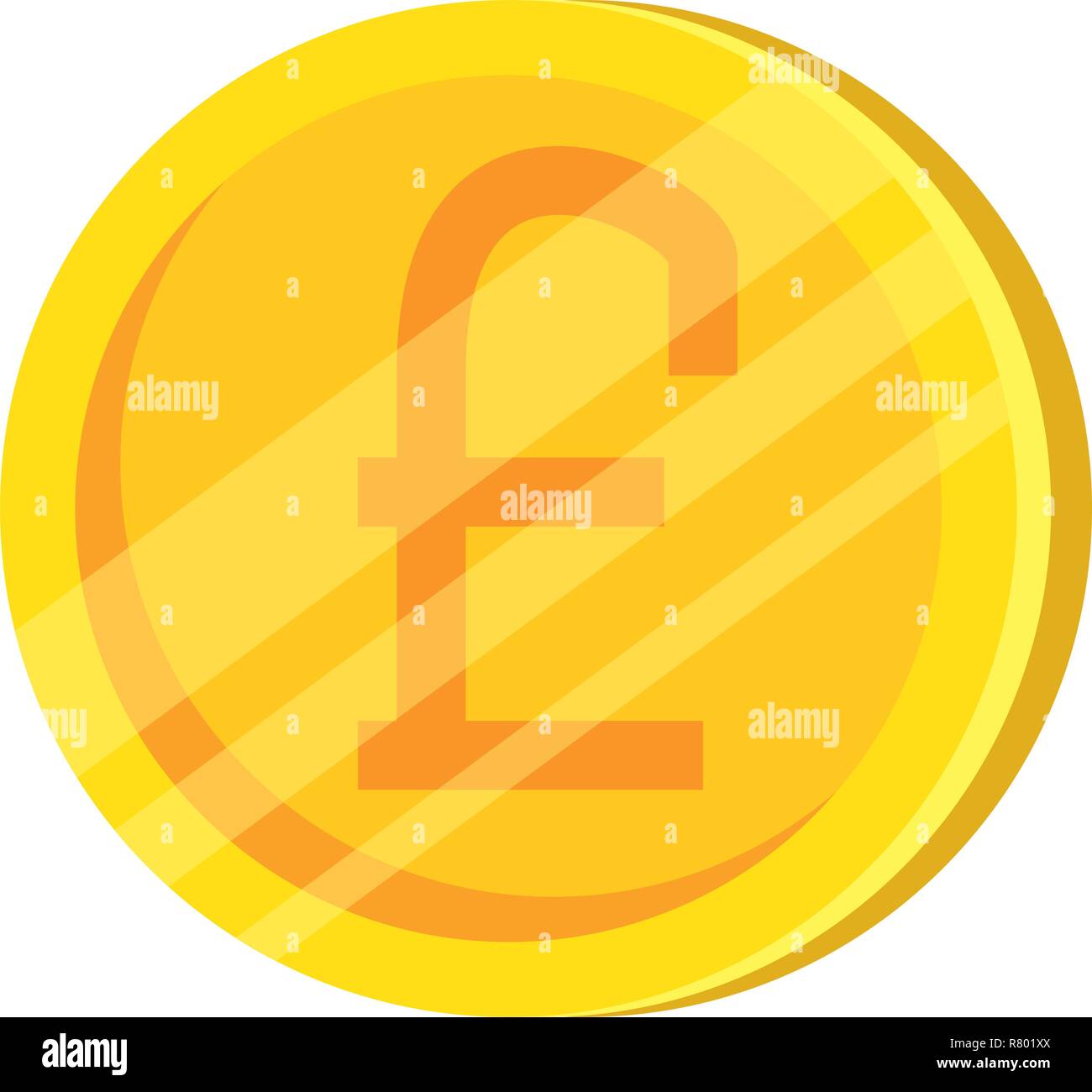 pound sterling coin icon vector illustration design Stock Vector