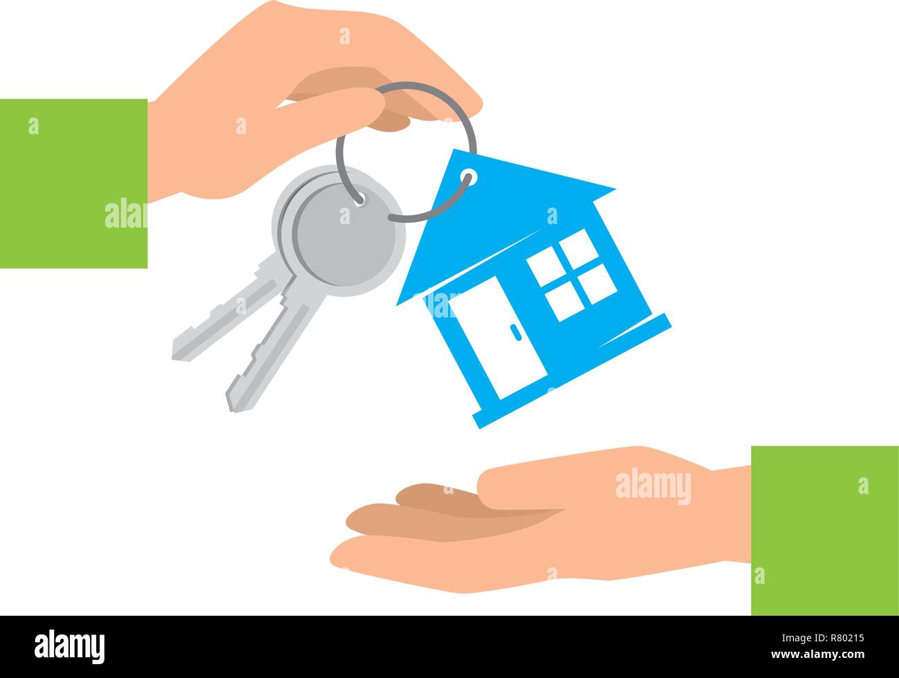 hand with keys of house property vector illustration design Stock ...