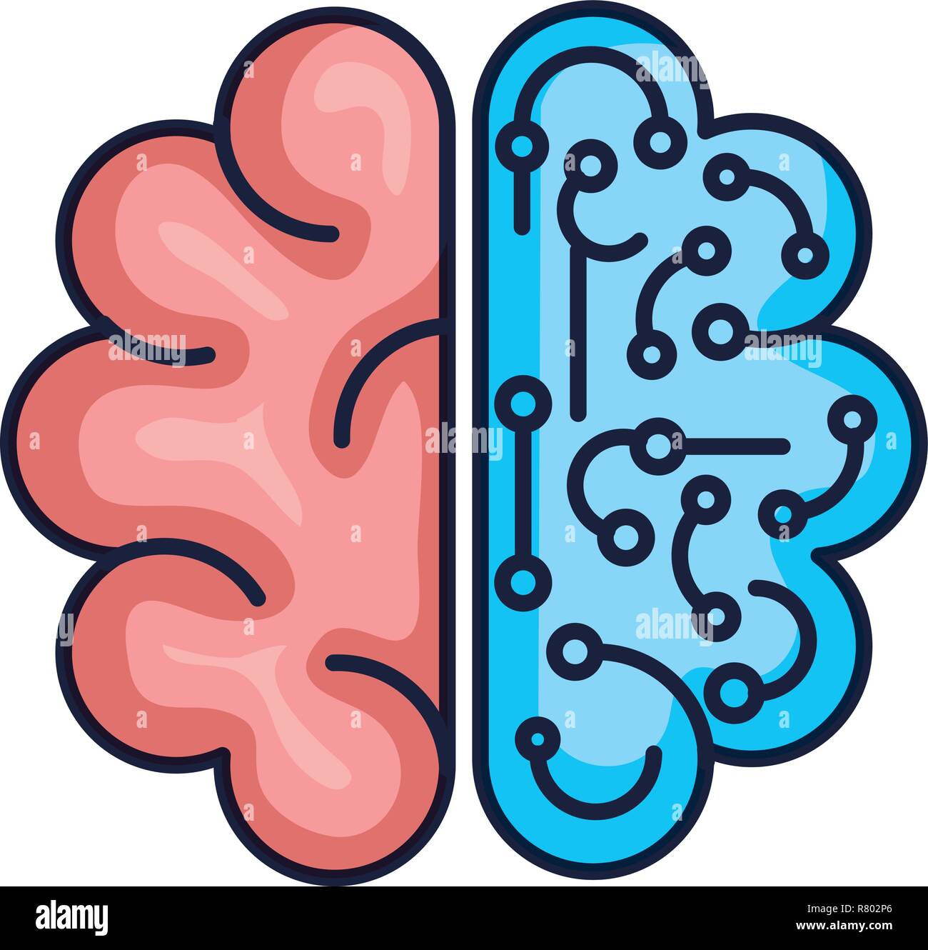 brain with circuit icon vector illustration design Stock Vector Image ...