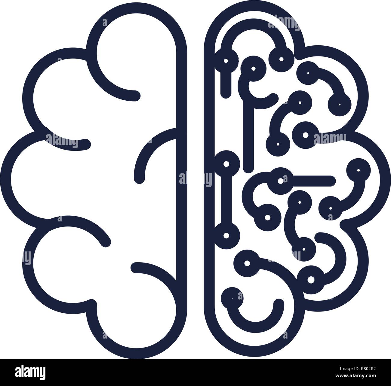 brain with circuit icon vector illustration design Stock Vector Image ...