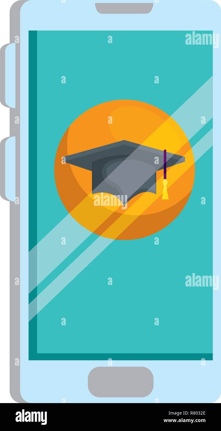 Android Graduation Cap smartphone with graduation hat Stock Vector Image & Art - Alamy