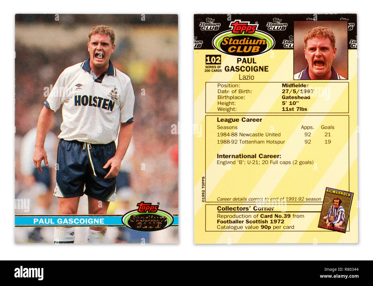 Paul gascoigne tottenham hotspur Cut Out Stock Images & Pictures - Alamy