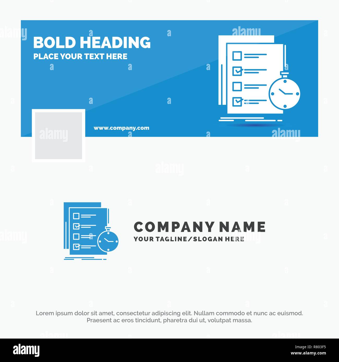 Blue Business Logo Template For Todo Task List Check Time