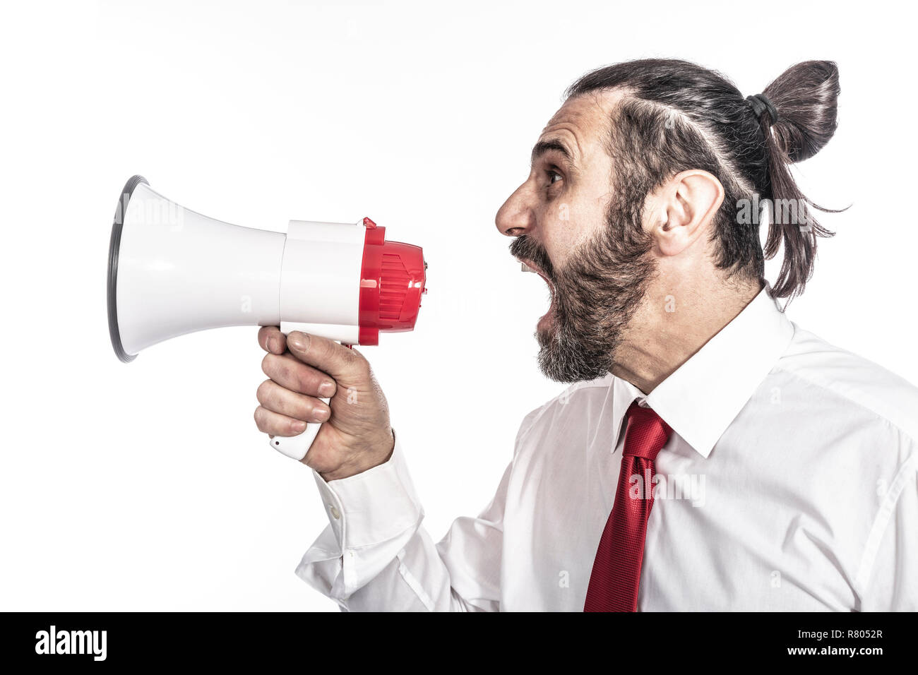 Megaphone yelling hires stock photography and images Alamy