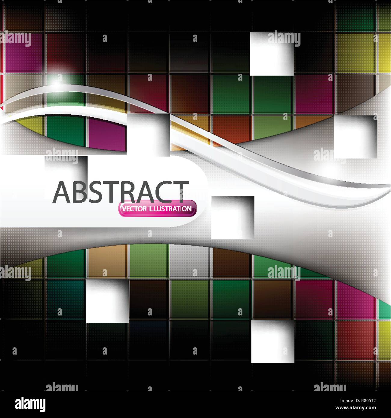 Abstract technology lines blue colorful cubes vector with background Stock Vector