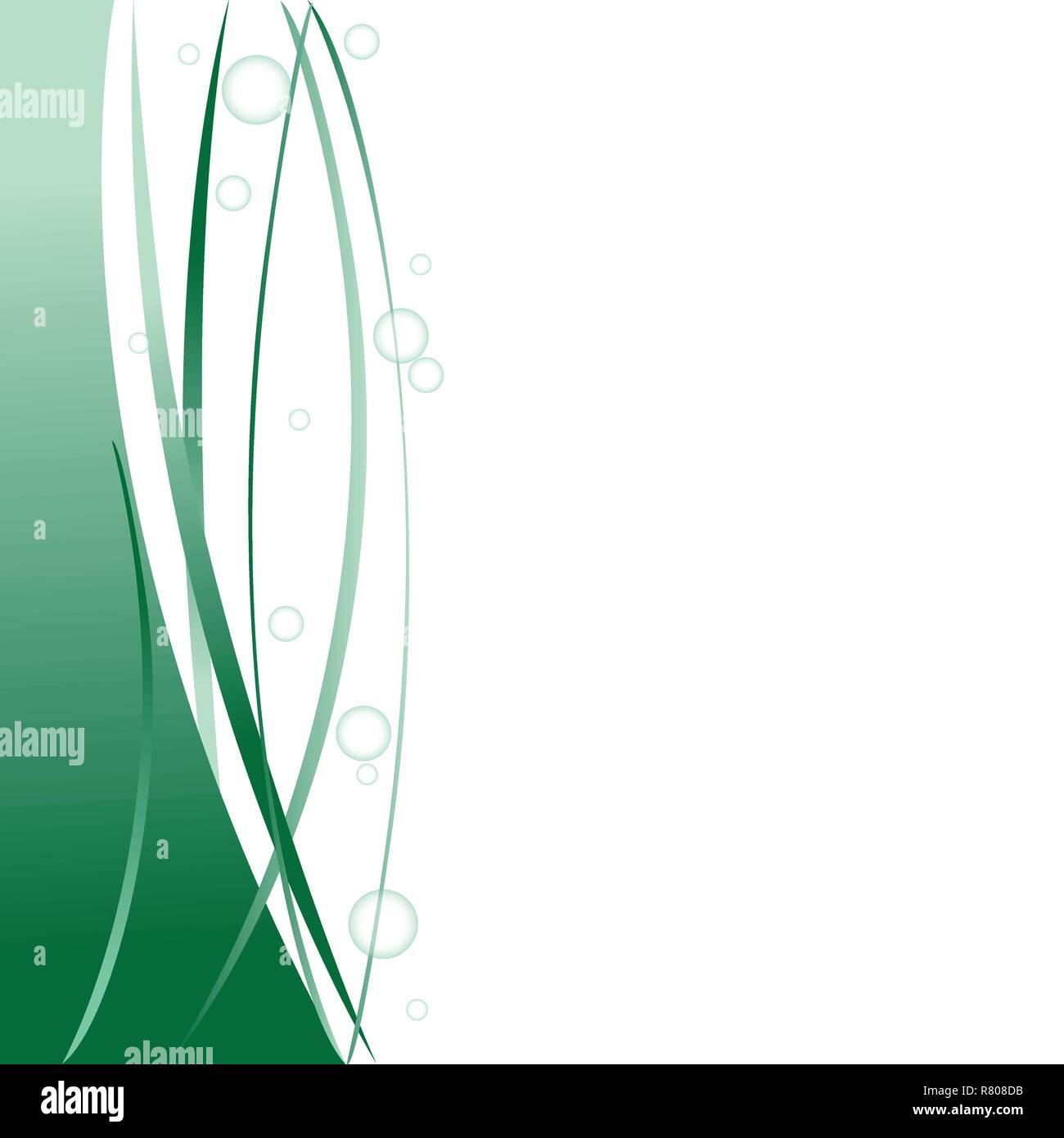 abstract natural green background with bubbles vector illustration ...
