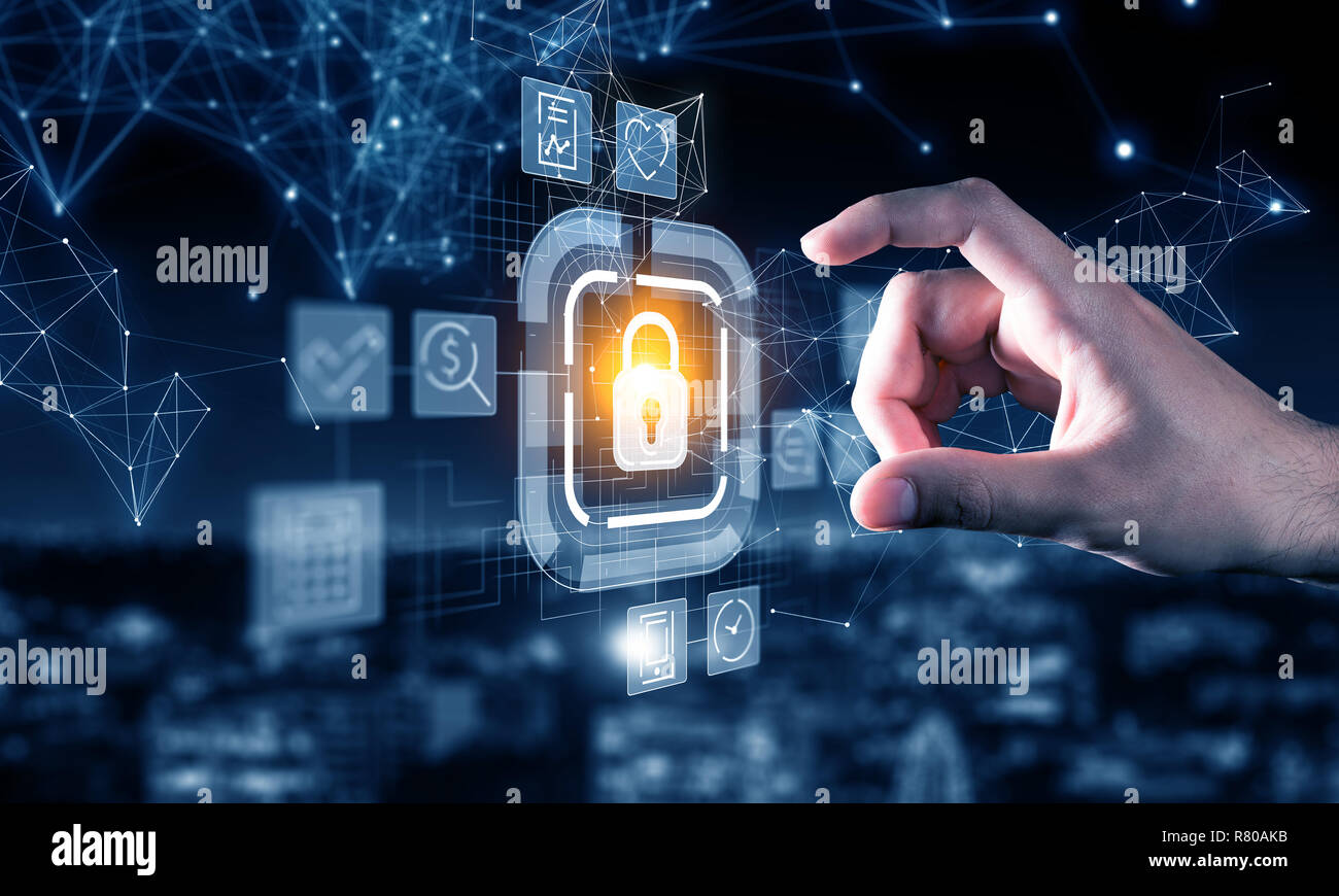 New media technologies in use. Mixed media Stock Photo