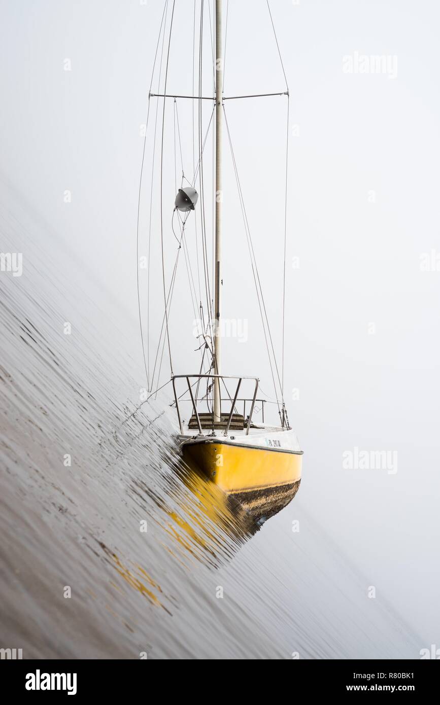 Moody, foggy morning in Annapolis, Maryland Stock Photo