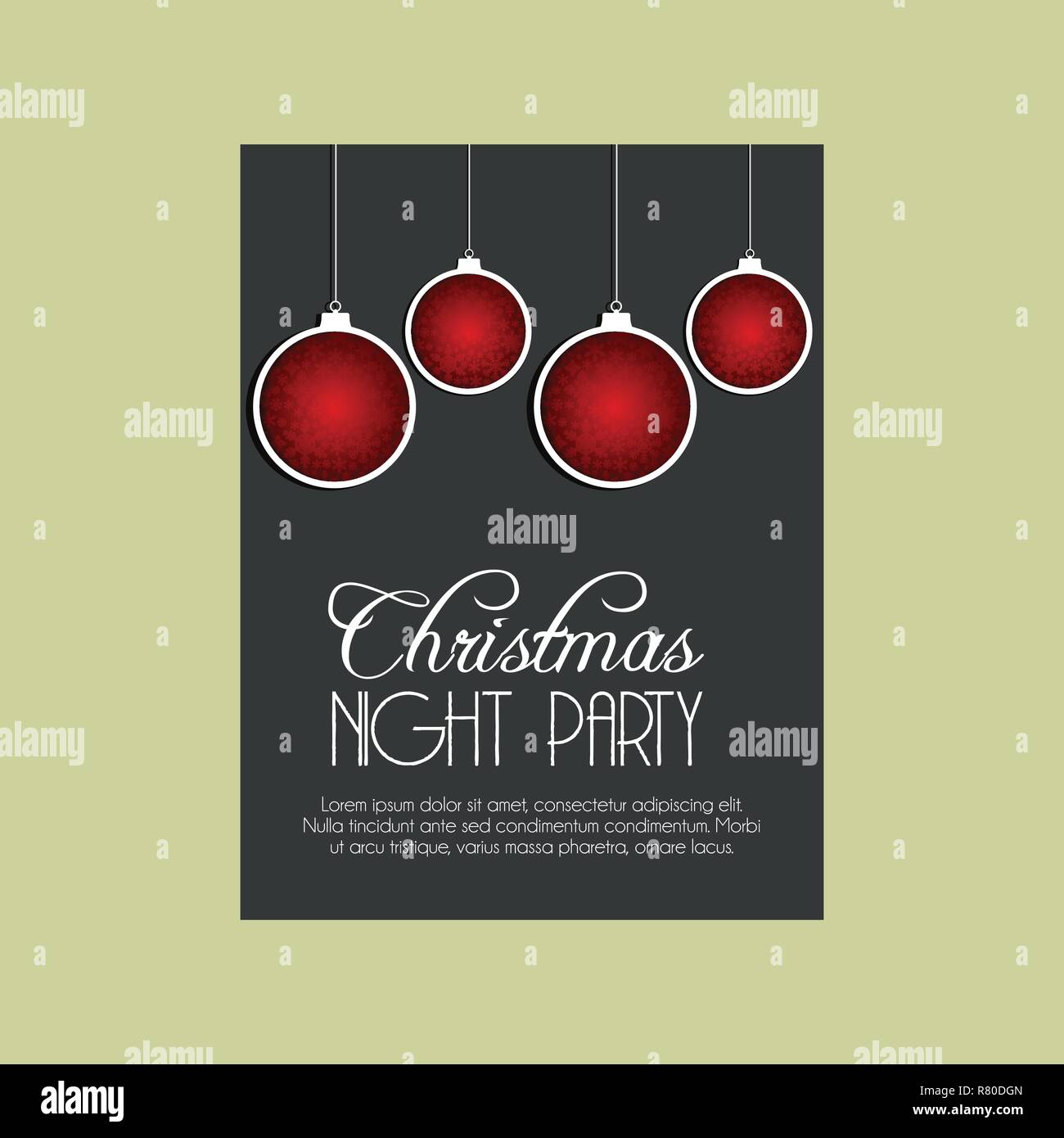 Christmas card design with elegant design and light background vector ...