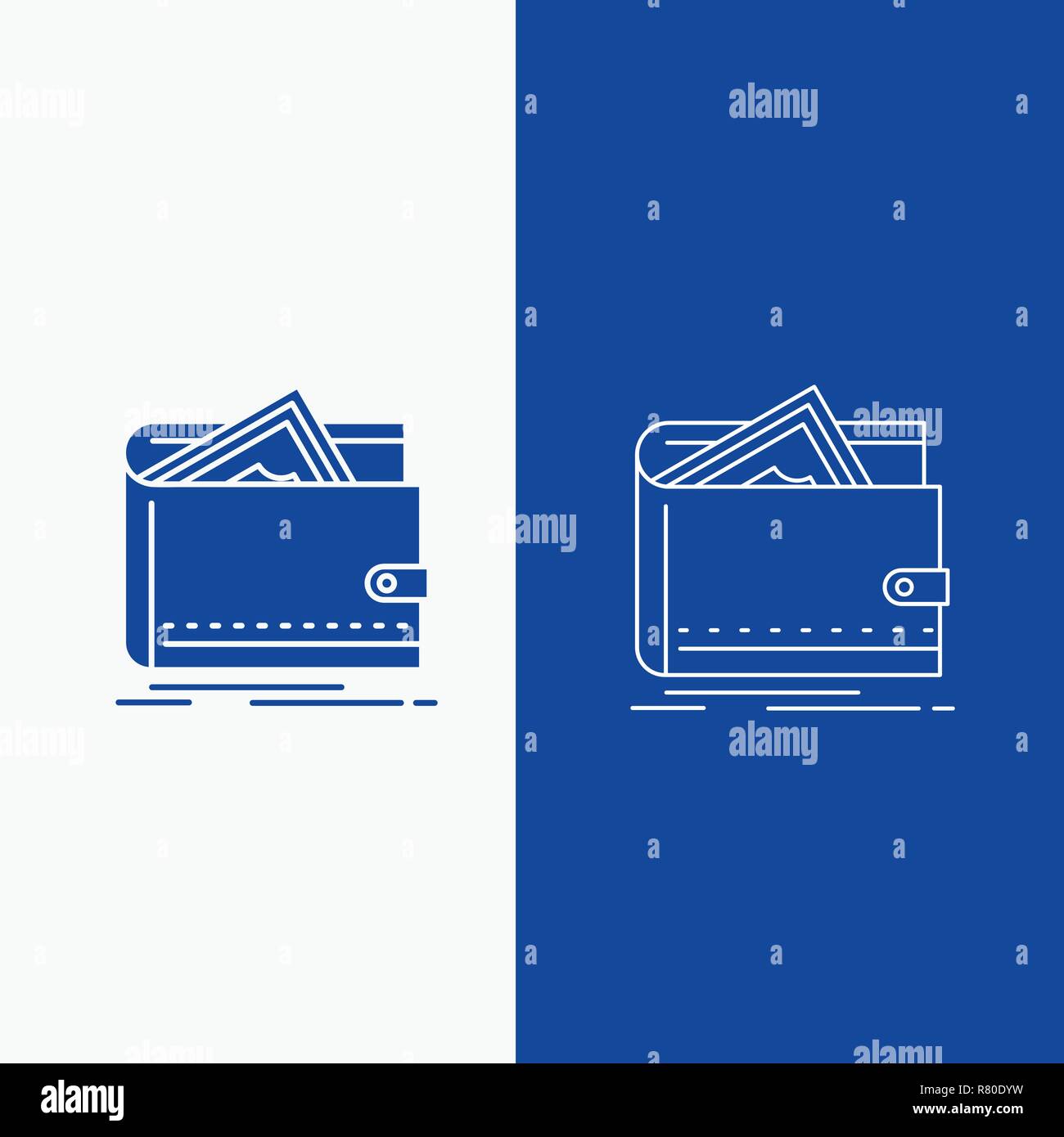 Cash Finance Money Personal Purse Line And Glyph Web Button In
