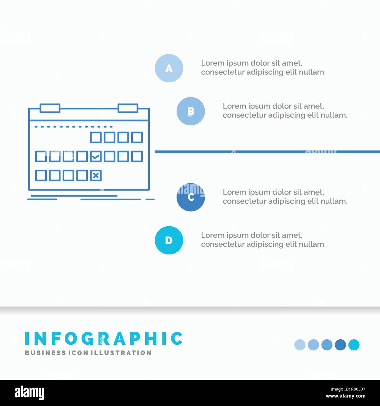 Calendar, date, event, release, schedule Infographics Template for Website and Presentation. Line Blue icon infographic style vector illustration Stock Vector