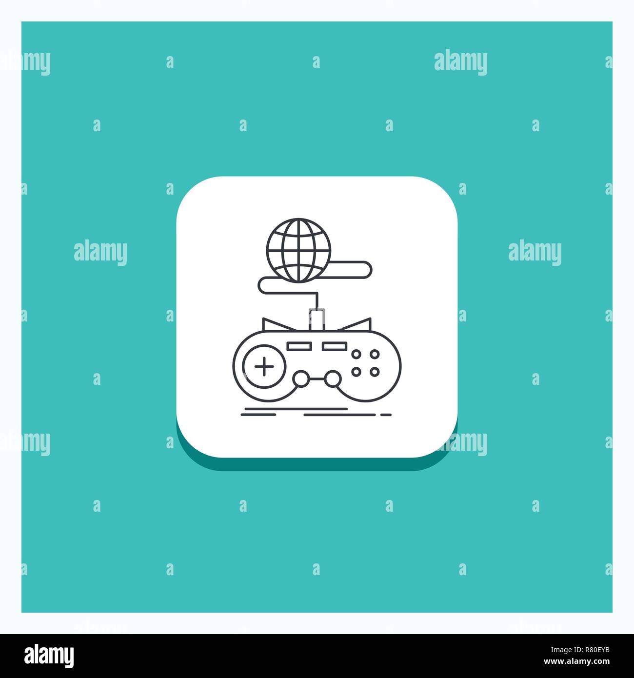 Game, gaming, internet, multiplayer, online Flat Icon. green and