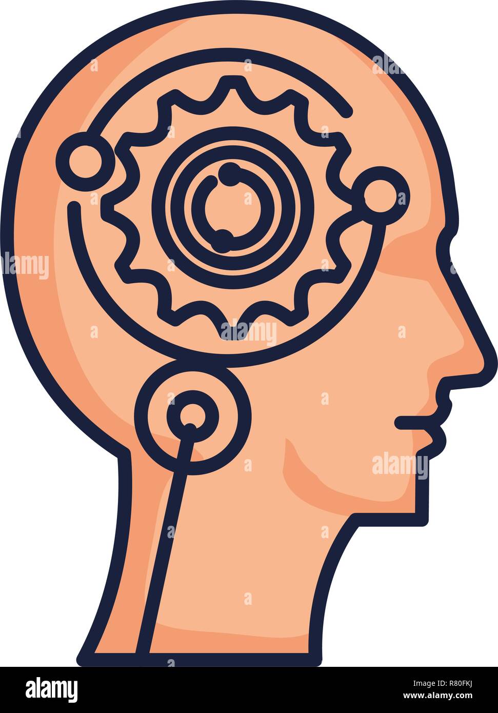 cyber humanoide profile icon vector illustration design Stock Vector