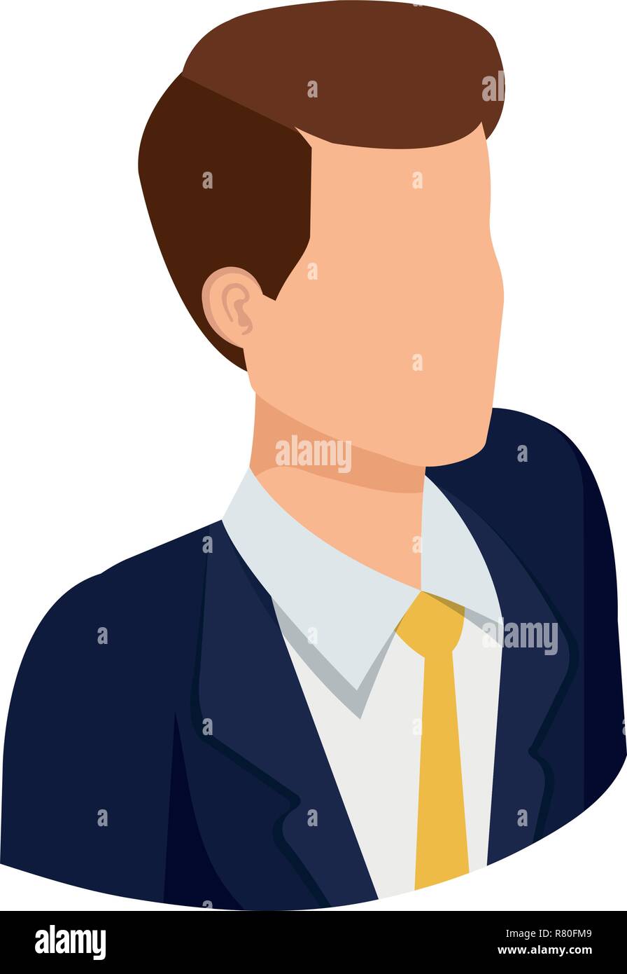 elegant businessman avatar character vector illustration design Stock ...