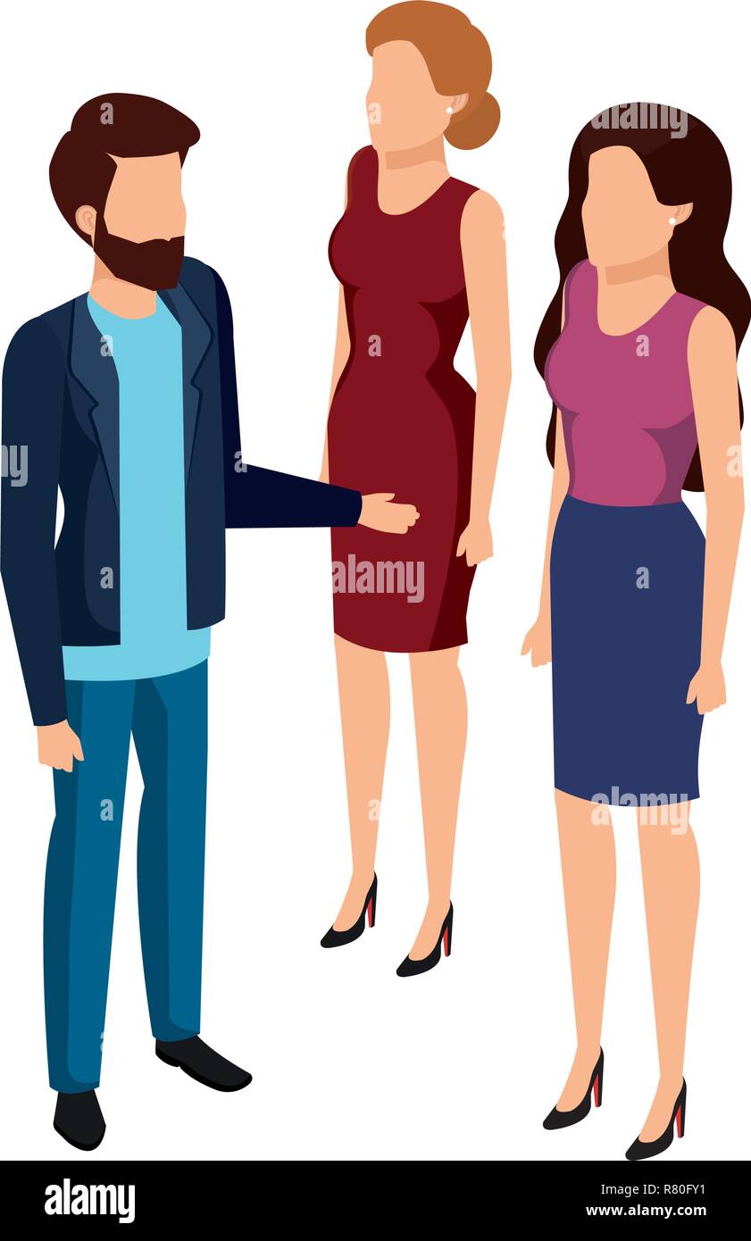 group of business people avatars characters vector illustration design ...