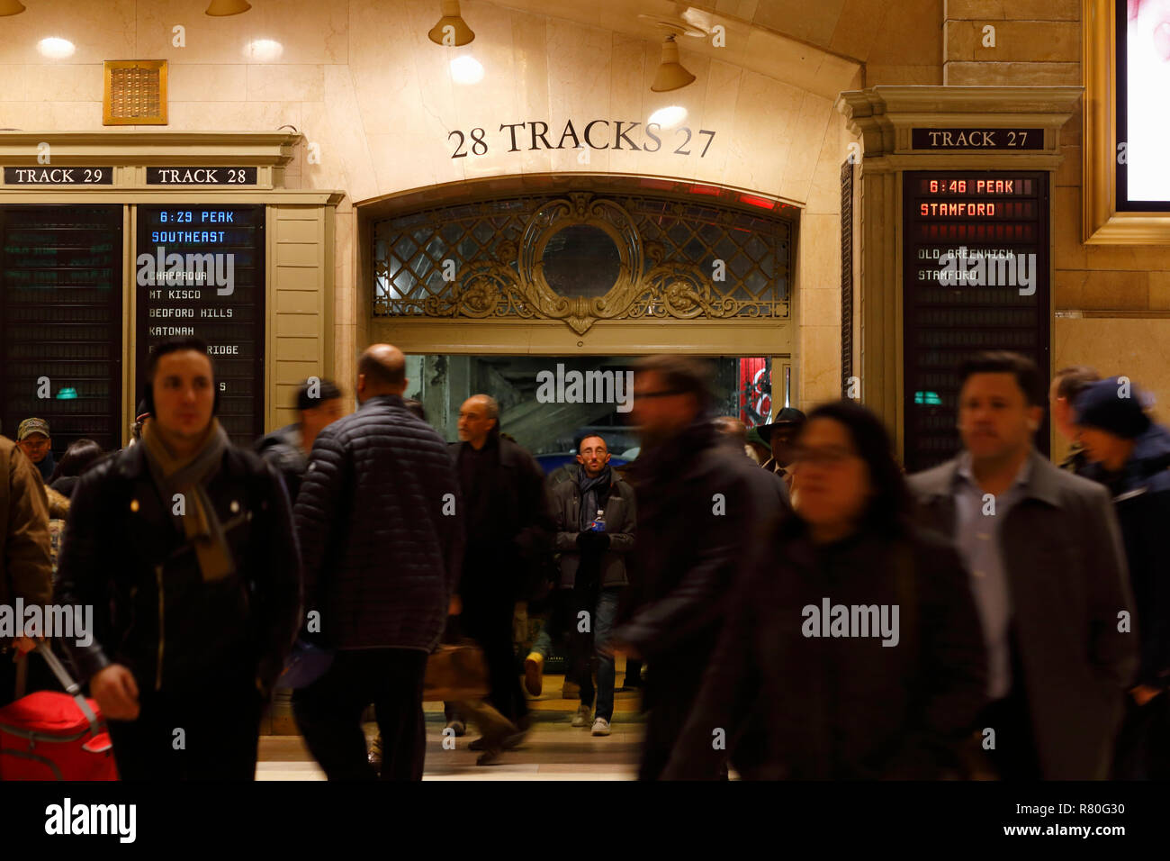 Rush Hour Commuters at Grand Central Terminal, New York City Stock Photo