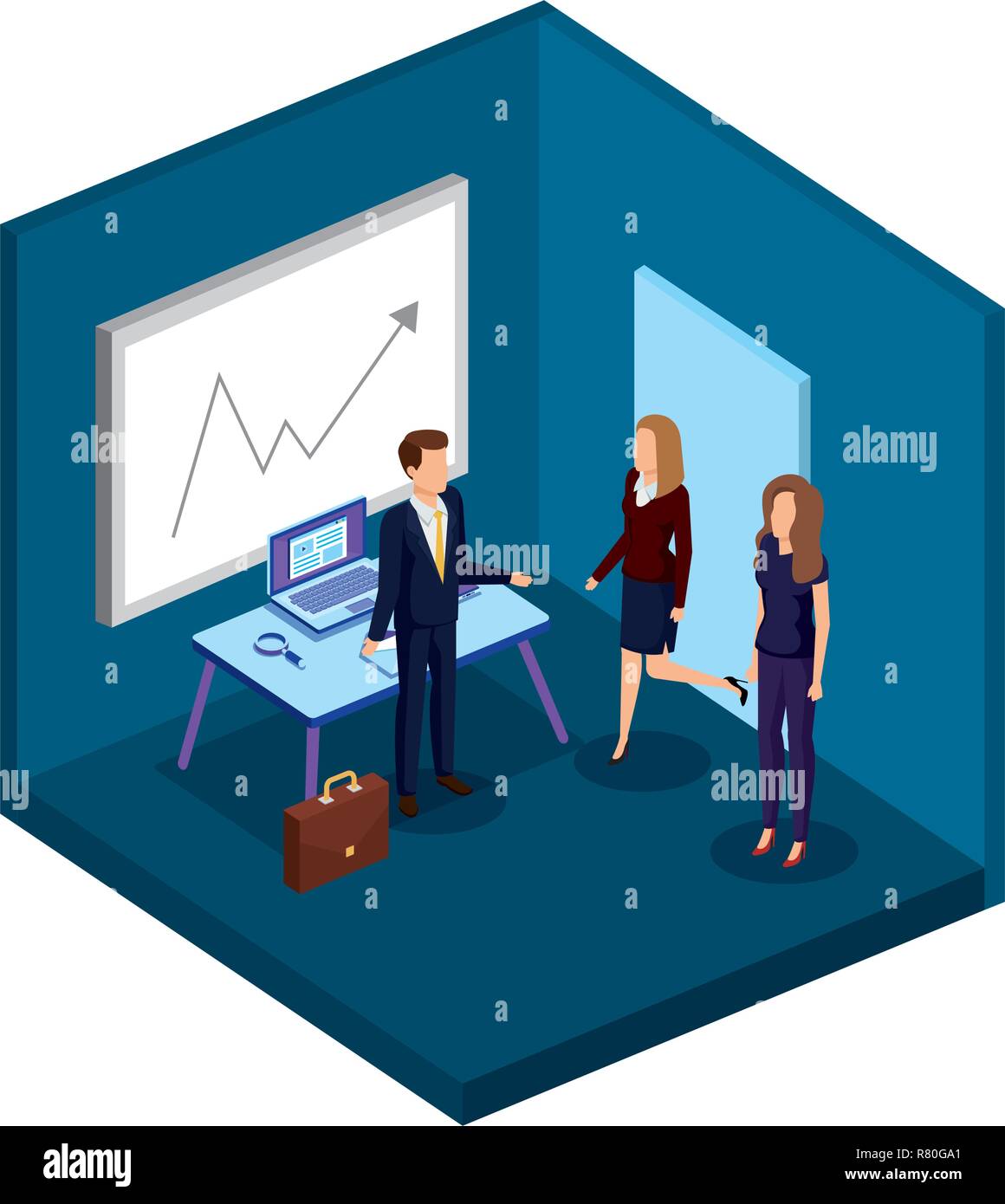 group of business people in the office vector illustration design Stock ...