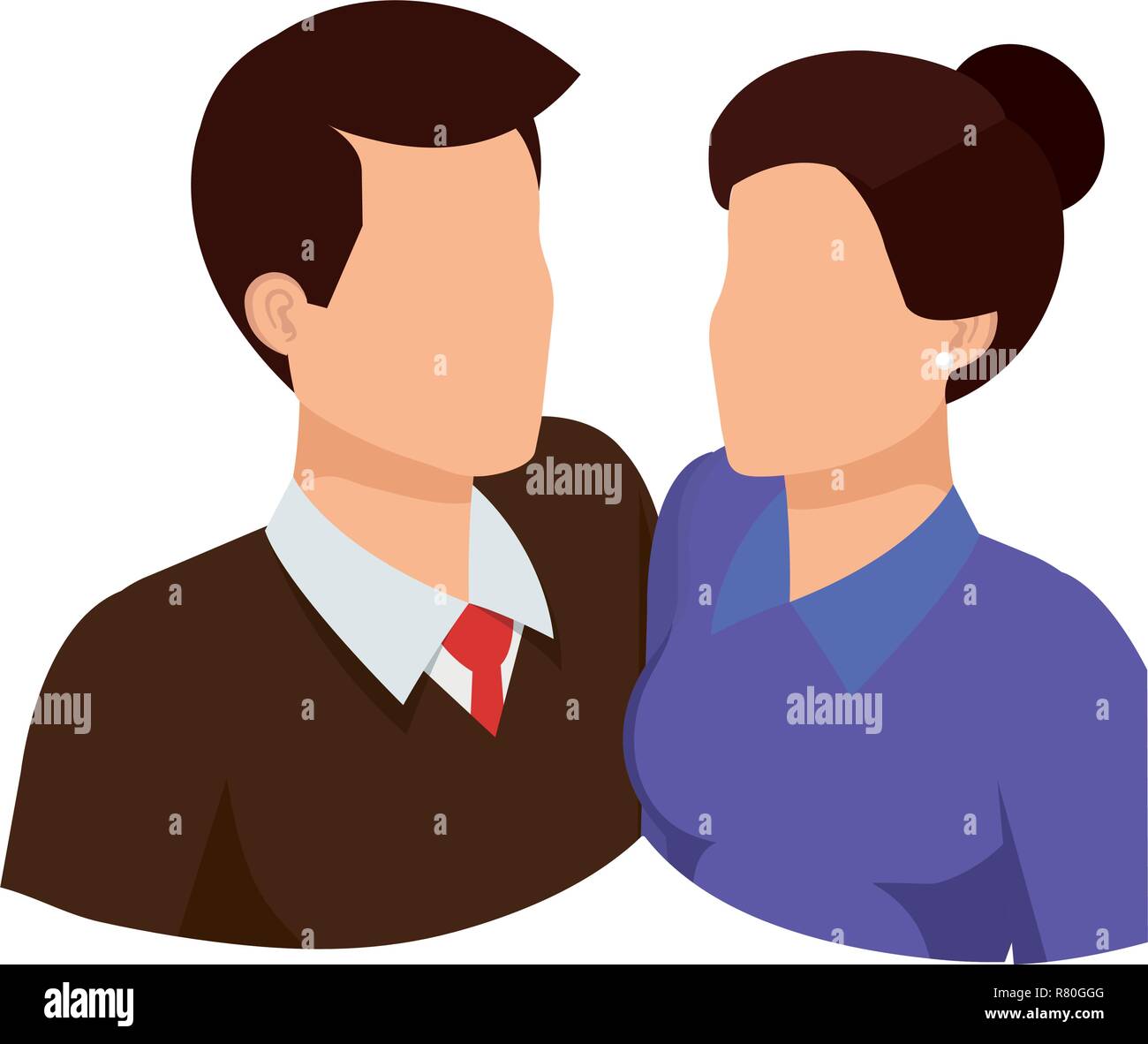business couple avatars characters vector illustration design Stock ...