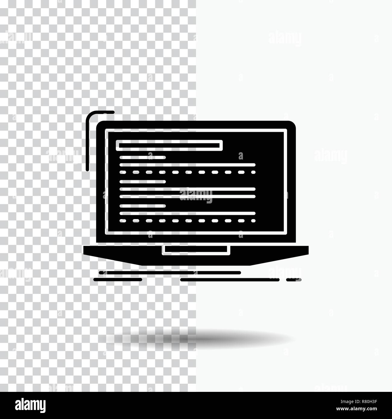 Code, coding, computer, monoblock, laptop Glyph Icon on Transparent