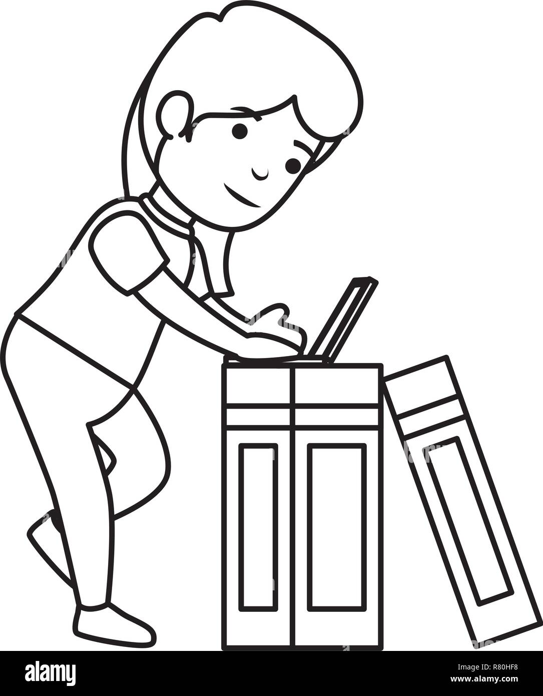Girl cartoon laptop books Black and White Stock Photos & Images - Alamy Girl cartoon laptop books Black and White Stock Photos & Images - Alamy