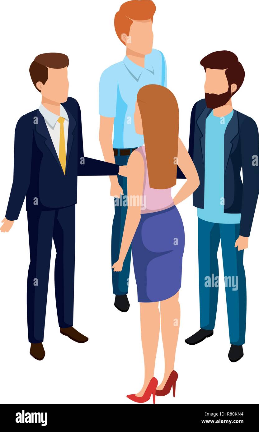 group of business people avatars characters Stock Vector Image & Art ...