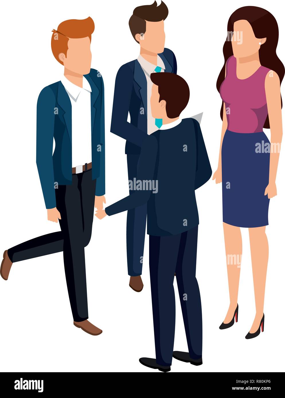 group of business people avatars characters Stock Vector Image & Art ...