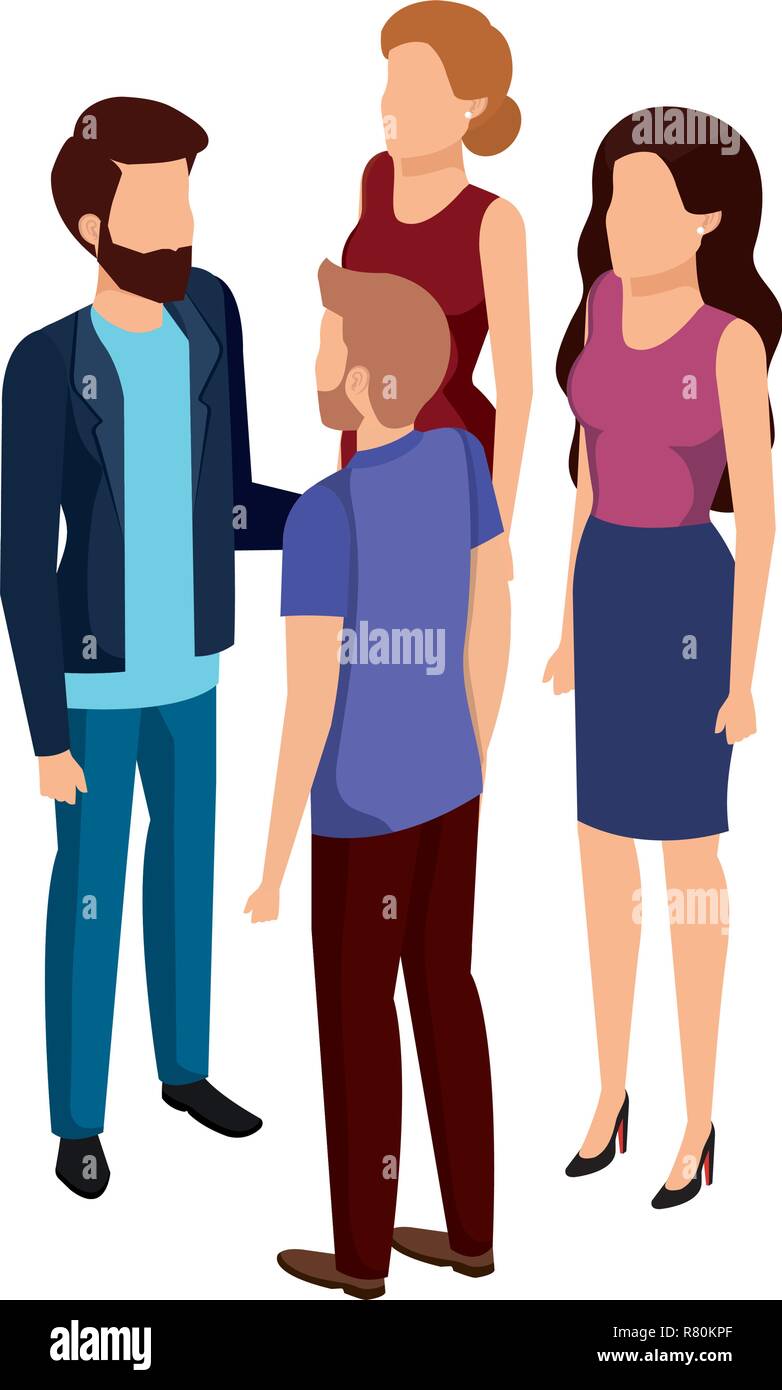 group of business people avatars characters Stock Vector Image & Art ...
