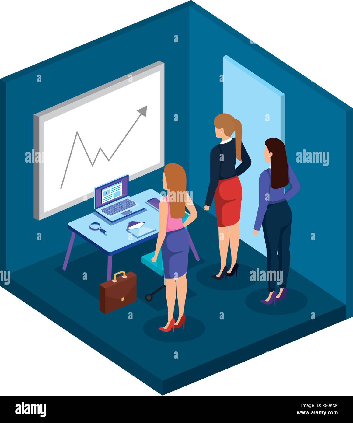 group of businesswomen in the office Stock Vector Image & Art - Alamy