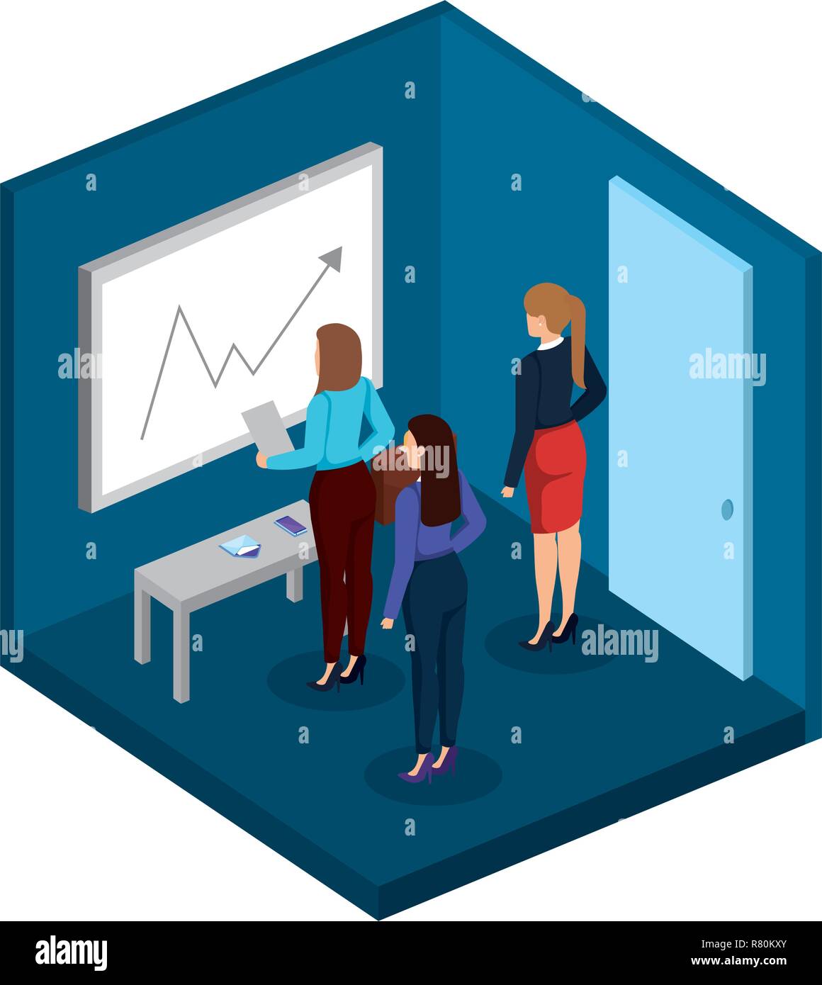 group of businesswomen in the office Stock Vector Image & Art - Alamy