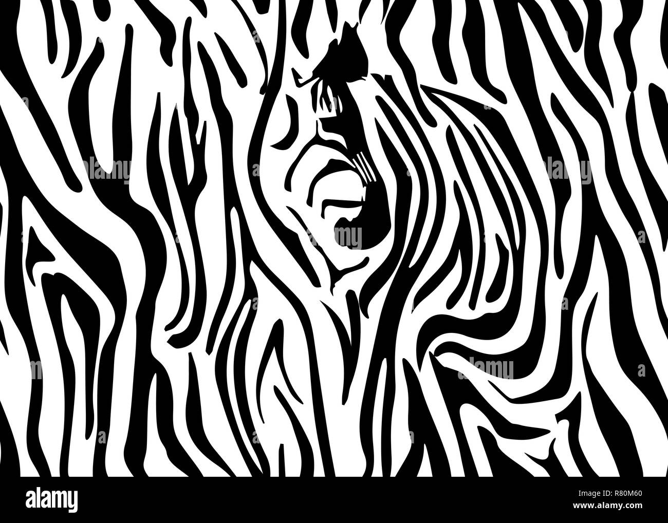 Seamless zebra skin pattern. Wallpaper with black stripes on white