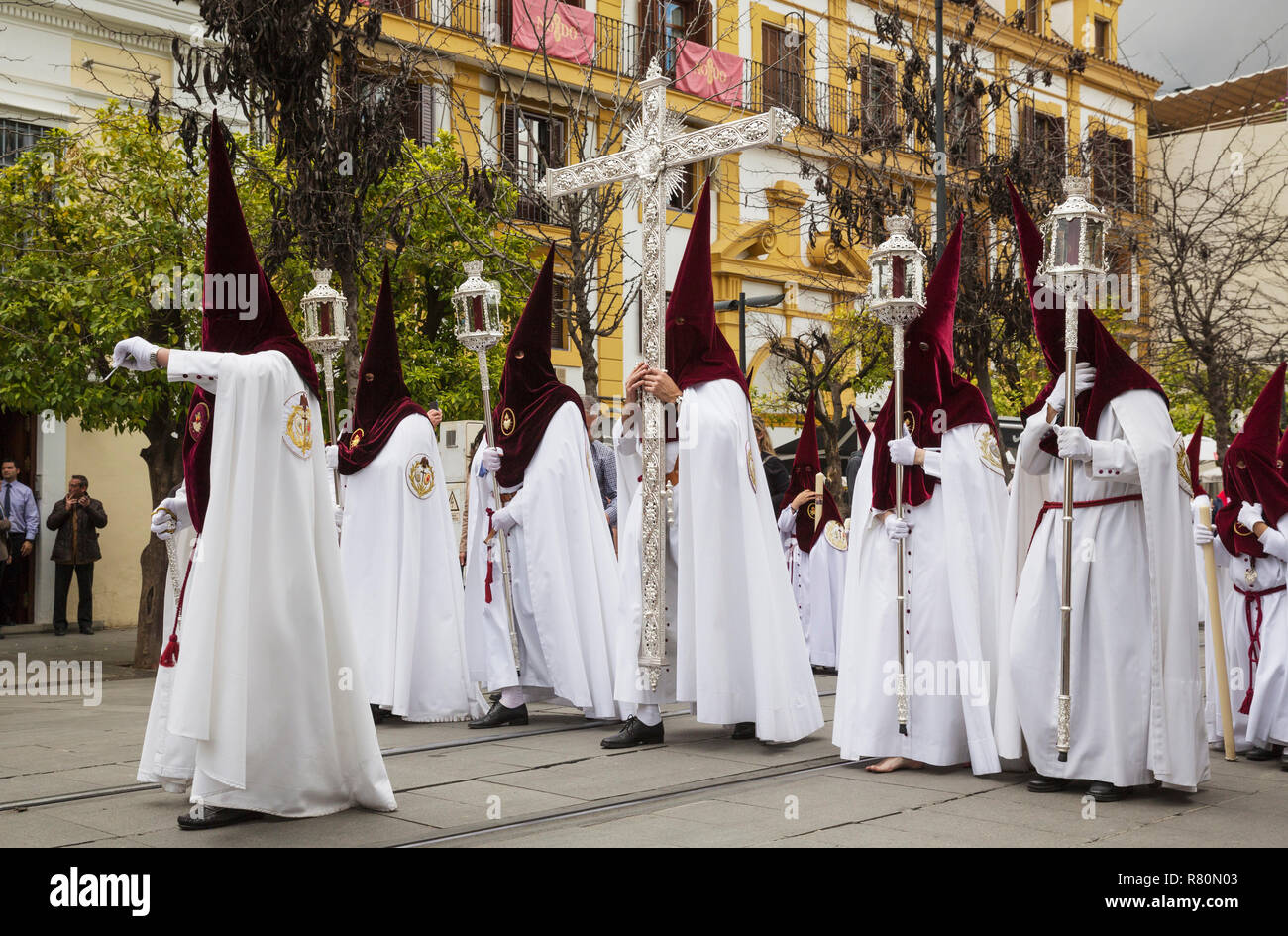 Holy Week Parade, Seville, Spain. Semana Santa de Sevilla Stock Photo -  Alamy