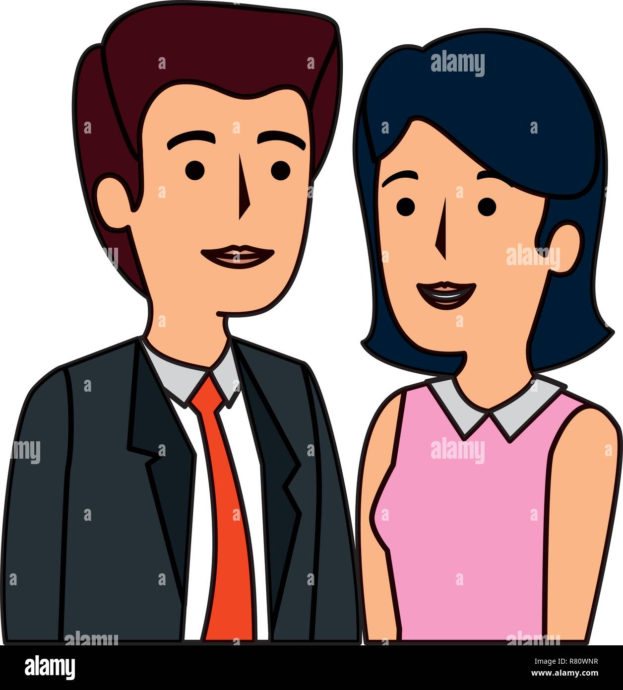 business couple avatars characters vector illustration design Stock ...