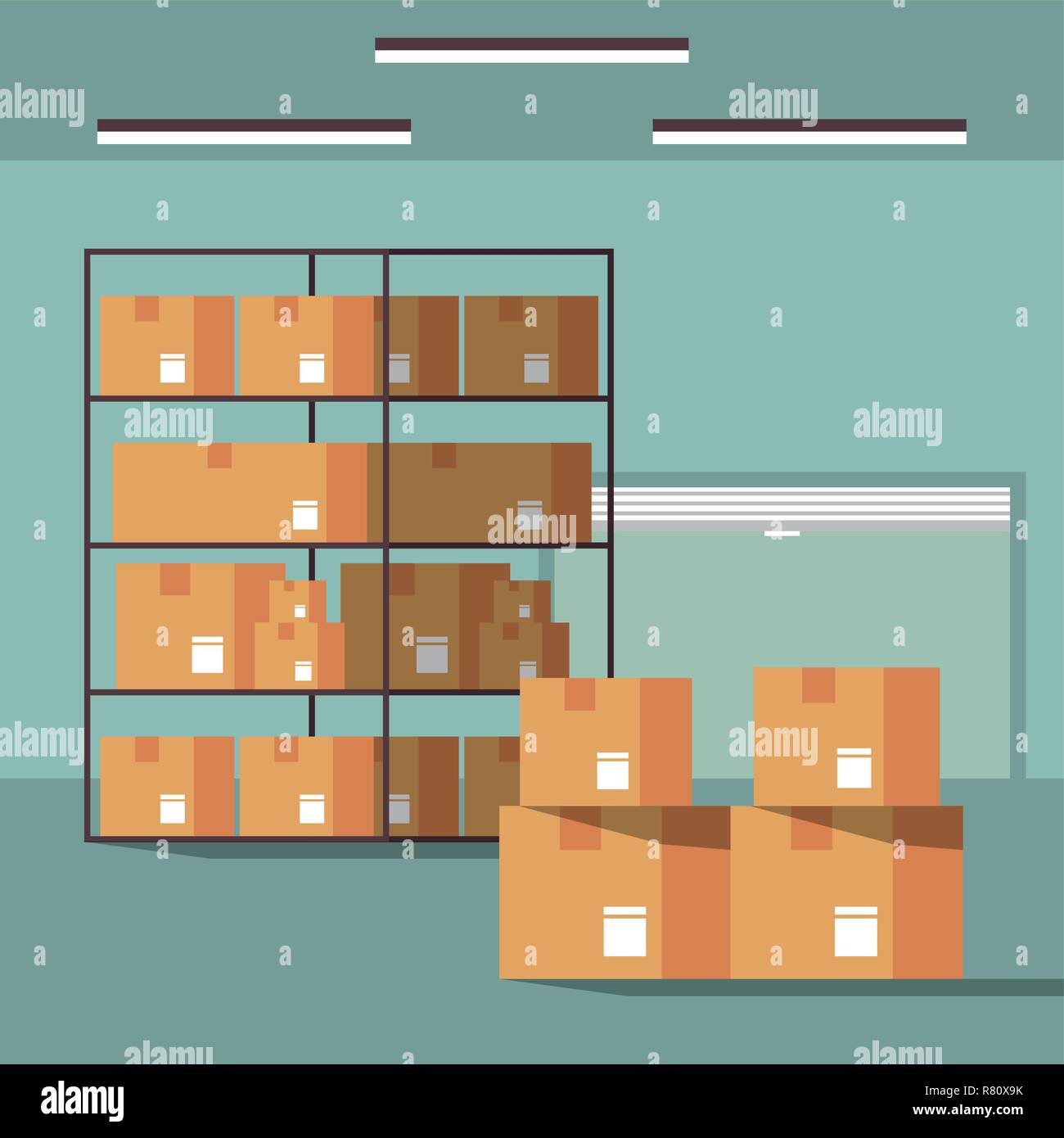 Warehouse logistics building Stock Vector Image & Art - Alamy