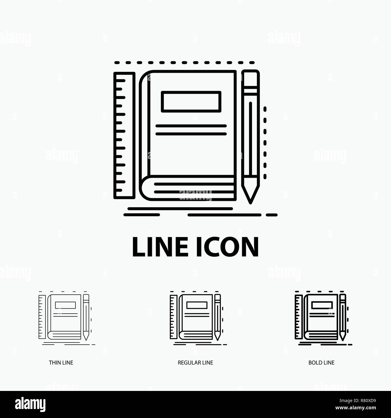 Book, notebook, notepad, pocket, sketching Icon in Thin, Regular and