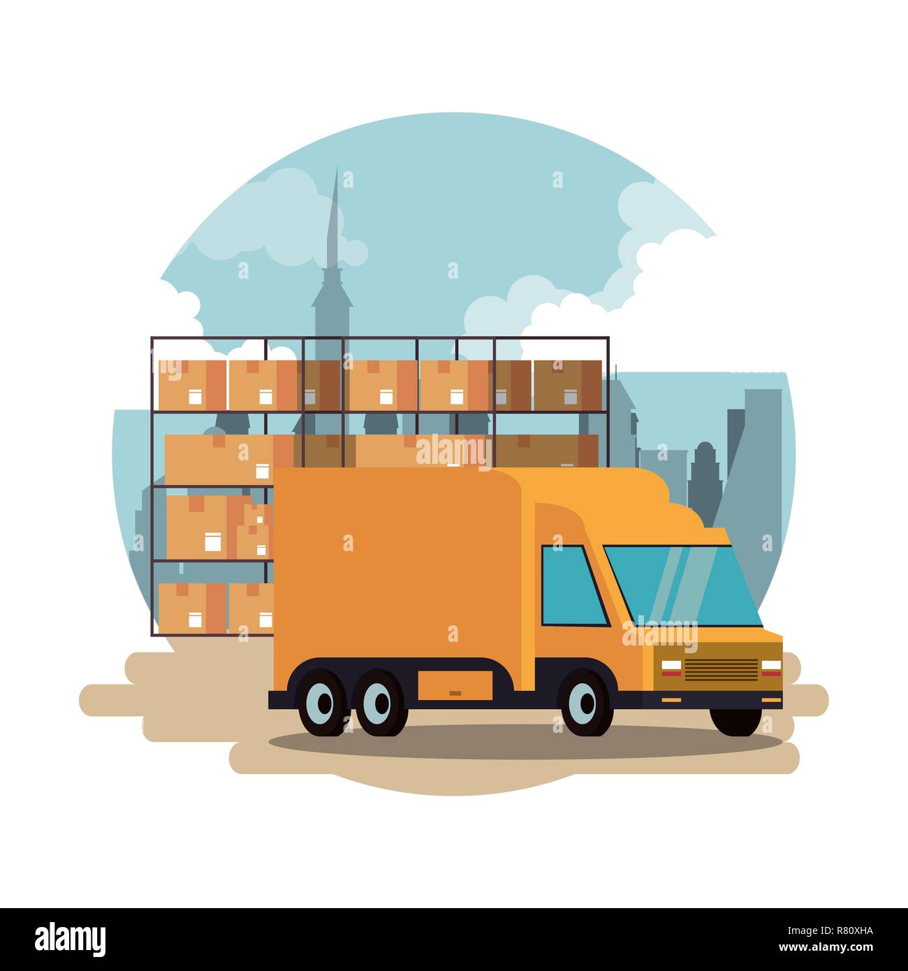 Warehouse and logistics Stock Vector Image & Art - Alamy